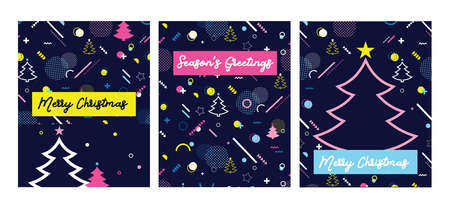 merry christmas and Happy New Year- 2021 . Collection of greeting background designs. Christmas and New Year, social media promotional content. Vector illustrationのイラスト素材