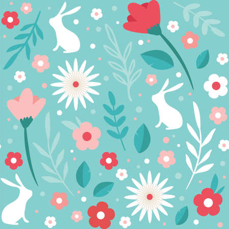 easter seamless patterns. Spring pattern for banners, posters, cover design templates, social media stories wallpapers and greeting cards.のイラスト素材