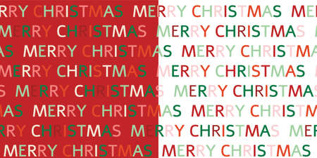 Christmas and winter seasonal seamless pattern set. seasonal holiday seamless pattern with text. texture for wallpaper, web page background, wrapping paperのイラスト素材