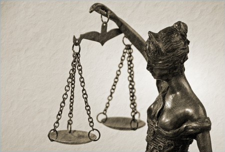 Temida - Lady Justice - Themis retro sepiaの写真素材