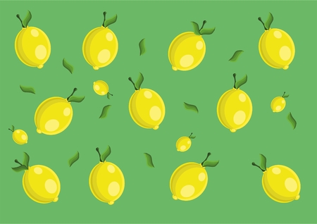Watercolor seamless pattern with lemons on the white background. illustration. Hand drawn background.のイラスト素材
