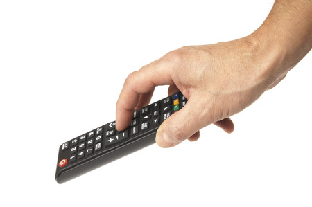 Remote control panel in a handの写真素材