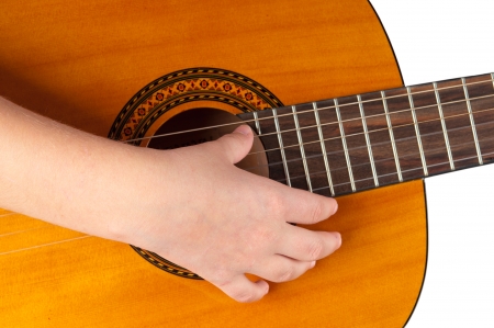 Girl playing guitarの写真素材
