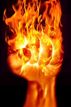 Blazing of fistの写真素材
