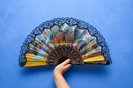 Colorful Spanish fan の写真素材