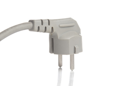 Power plug on white background