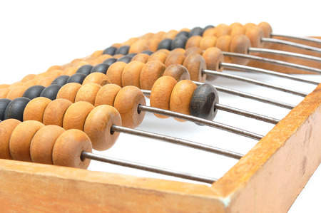 Old wooden abacus closeup
