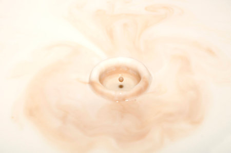 Milk drop splashingの写真素材