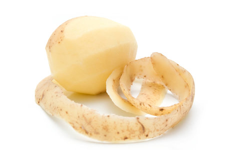 Potato with  cleared peelの写真素材