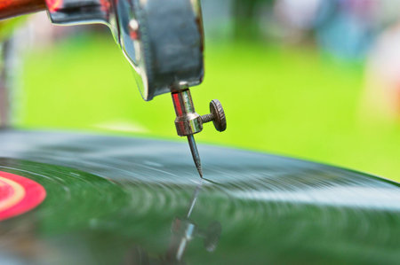 Old vinil recordの写真素材