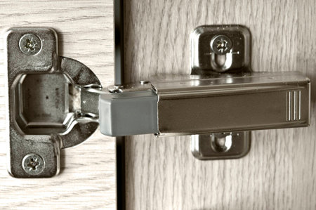 Furniture hinge in the door 