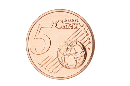 Five euro cent closeupの写真素材