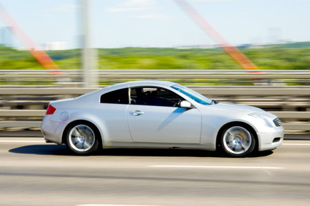 Fast car movingの写真素材