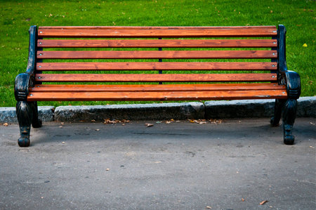 Bench at summer park