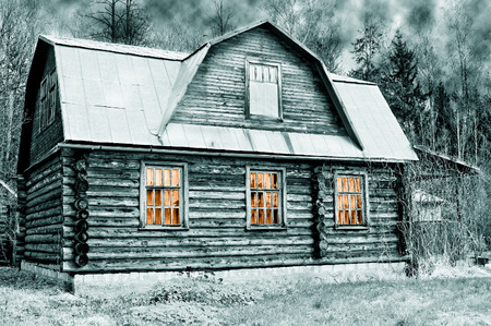 Old wooden houseの写真素材