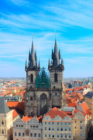 Tyn Cathedral in Prague の写真素材