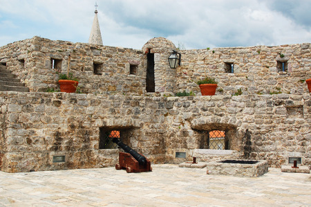 Fort from Lovcen Mountain in Kotor city, Montenegroの写真素材