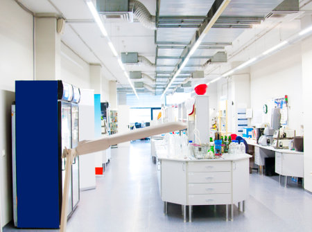Clean white laboratoryのeditorial素材