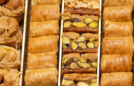Arabic baklava closeupの写真素材