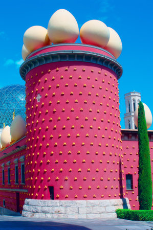 FIGUERAS, SPAIN - JUNE 15, 2014: Dali Museum in Figueres, Spain. Museum was opened on September 28, 1974 and houses largest collection of works by Salvador Dali. のeditorial素材