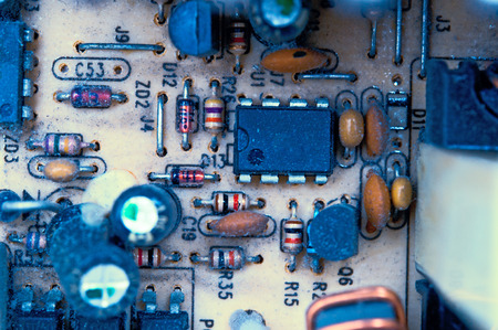 Dirty pc chip closeup