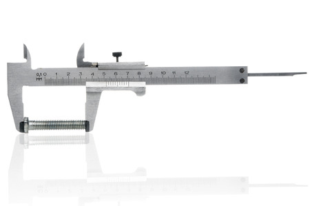 Caliper on white backgroundの写真素材
