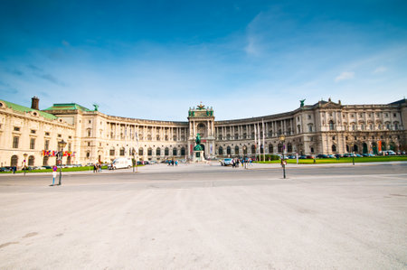 Famous Hofburg Palace with Heldenplatz in Vienna, Austriaのeditorial素材