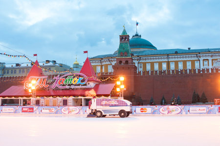 GUM Skating rink on Red Squareのeditorial素材