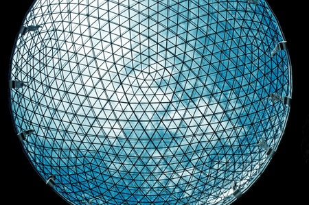 Transparent roof and skyのeditorial素材