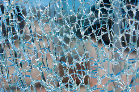 Crash glass closeup
