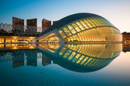 The city of the Arts and Sciences in Valencia, Spain.のeditorial素材