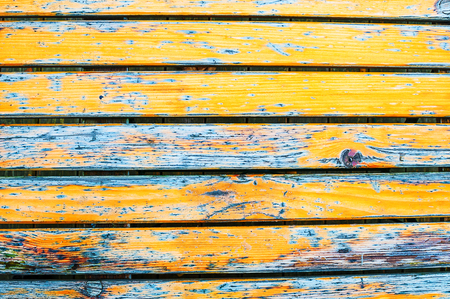 Grunge yellow wooden backgroundの写真素材