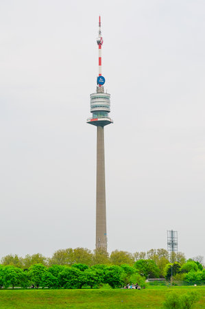 VIENNA, AUSTRIA - APRIL 20, 2016:  Danube tower  - Donauturm Wien