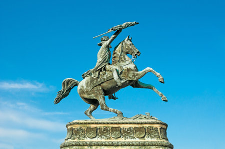 VIENNA, AUSTRIA - APRIL 22, 2016: Equestrian monument of Archduke Charles on Heldenplatz, Hofburgのeditorial素材