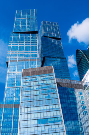MOSCOW, RUSSIA - APRIL 13, 2017: Skyscrapers in Business-Center Moscow-City at downtown