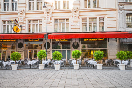 VIENNA, AUSTRIA - JUNE 06, 2017: Legendary restaurant Zum Schwarzen Kameel in downtownのeditorial素材