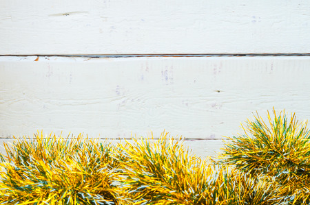 Xmas frame on wooden backgroundの写真素材