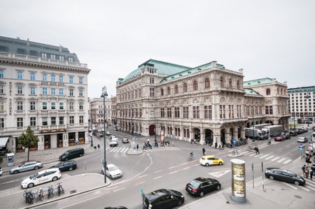 VIENNA, AUSTRIA - JUNE 14, 2018: View on building of Vienna State Opera in downtown