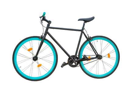 Fixed bicycle  isolated on white backgroundの写真素材