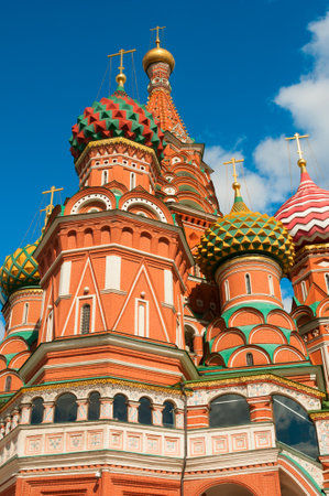 Saint Basil's Cathedral at Red Square in Moscow, Russiaのeditorial素材