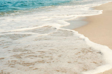 Soft sea waves on a sandy beach. vacation conceptの写真素材