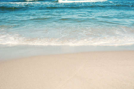 Soft sea waves on a sandy beach. vacation conceptの写真素材