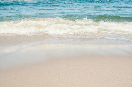 Soft sea waves on a sandy beach. vacation conceptの写真素材