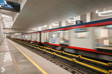 Moscow, Russia - May 06, 2022: Interior of the subway station Terekhovoのeditorial素材