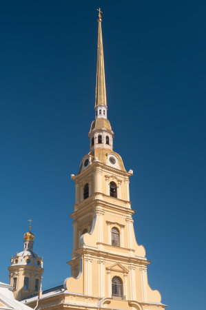 Peter and Paul Cathedral in Peter and Paul Fortress, Saint Petersburg, Russiaのeditorial素材
