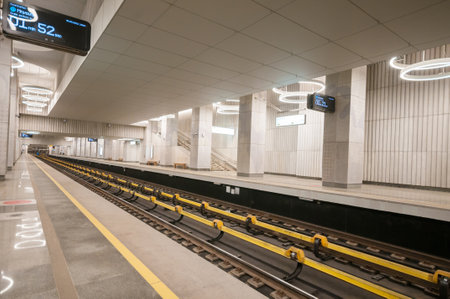 Moscow, Russia - May 06, 2022: Interior of the subway station Terekhovoのeditorial素材