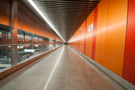 Moscow, Russia - May 06, 2022: Interior of the subway station Vernadsky Prospectのeditorial素材