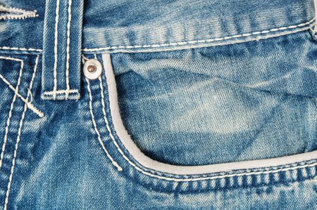 Jeans denim pocket with seam close upの写真素材