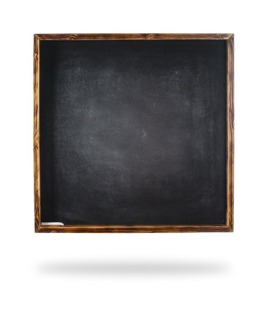 Empty chalkboard isolated on a white backgroundの写真素材