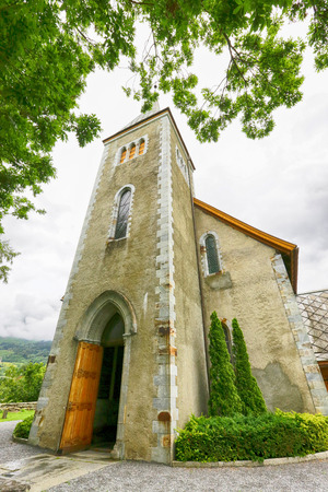 Ullensvang church located in Lofthus, Norwayのeditorial素材